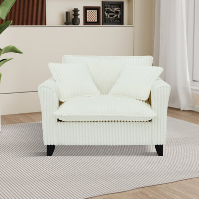 Fauteuil d'appoint rembourré l 46,3 po avec coussins