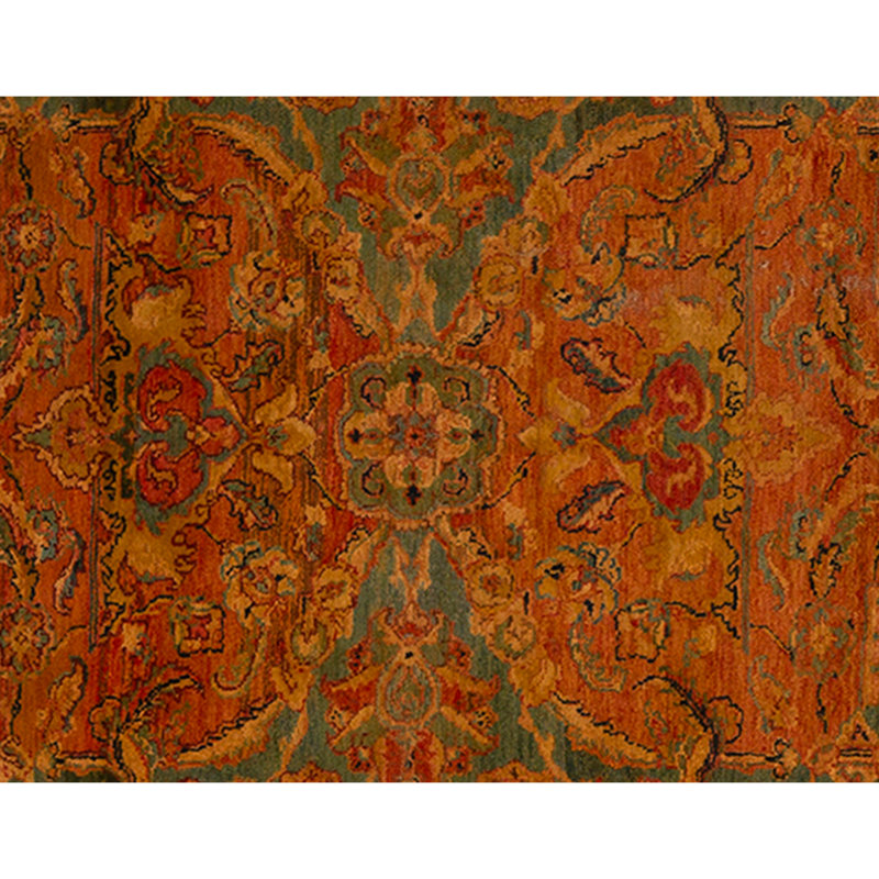 Hand Knotted Wool Area Rug in Blue