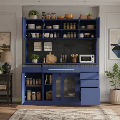 Large Coffee Bar Storage Cabinet