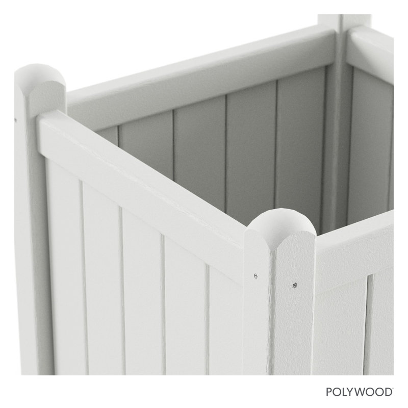 Pot à fleurs 16 po POLYWOOD, Blanc