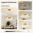 Modern Alabaster Linear Chandelier, 20 Inch Round Adjustable Flushmount Ceiling Light