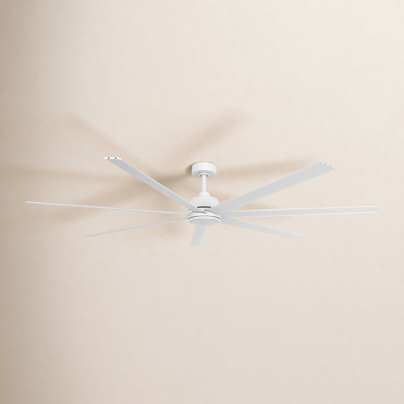 Atlanta 72in 7-Blades Indoor/Outdoor Ceiling Fan with Remote Control and Light, White