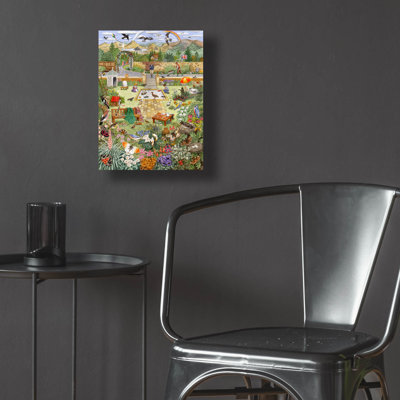Art mural en verre Epic Art «Alphabet Garden» par Gale Pitt, 12 po x 16 po