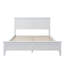 Base de lit pleine grandeur blanche en bois massif avec tête de lit à panneau, base de lit scandinave minimaliste en bois sans sommier, cadre de lit de ferme-1984258616-2004693984