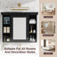 Armoire de rangement murale pour salle de bain avec porte miroir - 35 po x 28 po-2074192965