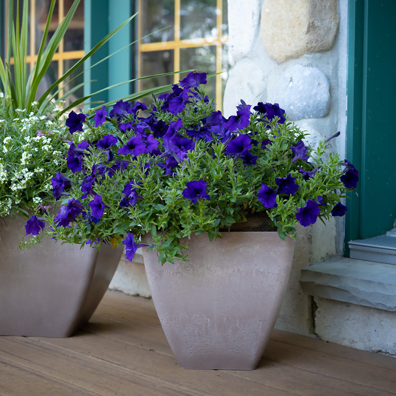 Mary Pot Planter, 11" H x 12" W x 12" D, Oak