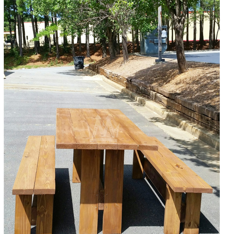 Tyann Rectangular Outdoor Picnic Table , 84'' in. W 48'' in. D