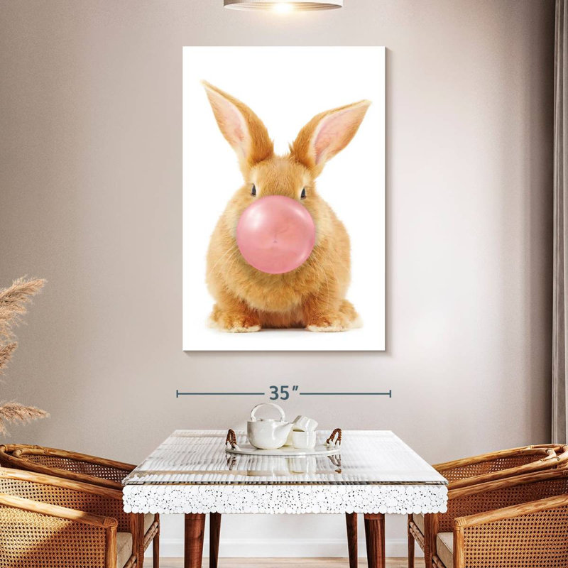 Rabbit Bubble Gum, 51" H x 34" W