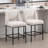 Jenie Upholstered 26.4'' Boucle/Linen Counter Stool with Metal Frame-488078429