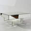 Table basse réfléchissante en verre Fahd