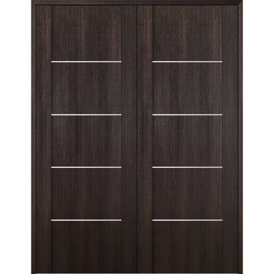 Avon 01 4H Solid Manufactured Wood Paneled Prefinished Standard Double Door