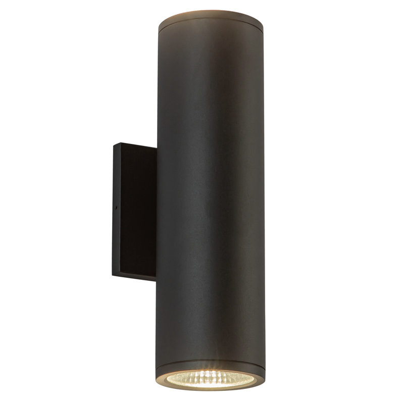 Nordic Glass 2 - Light LED Flush Mounted Sconce, 12" H x 4.63" W x 3.38" D, Black, 30 W