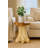 Solid Teak Wood Root End Table Rustic Mid Century Modern Home Décor