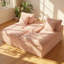 Chaise longue double en velours l 71,65 po x P 60,24 po x H 36,22 po Cozy Daily Moments