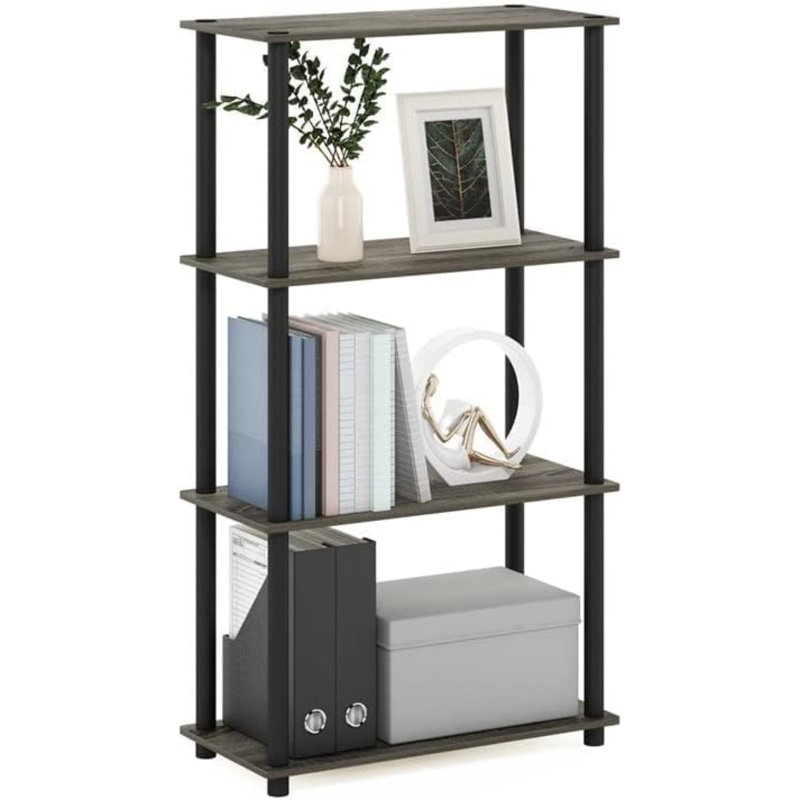 Wellinhall 23.6'' W Manufactured Wood Shelving Unit, Gray/Black