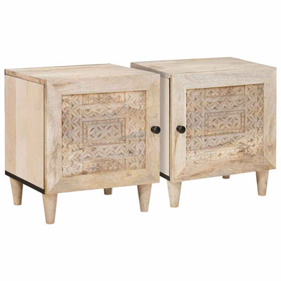 40cm W Solid Wood Bedside Table