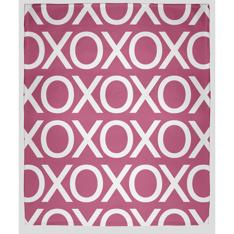  Couverture polaire Hugs And Kisses, Rose, 50 po x 60 po