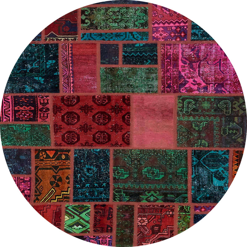 Abstract Indoor Rug, Round 5'