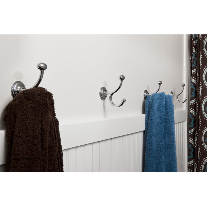 London Terrace Double Robe Hook, Satin Nickel