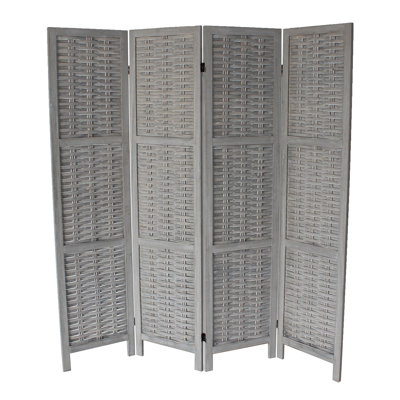 Renn 67" W x 70" H 4 - Panel Folding Room Divider by Breakwater Bay