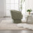 360-Degree Swivel Upholstered Barrel Chair with Removable Cushion-370074752
