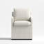 Fauteuil en chenille rembourré en mélange de duvet avec roulettes-1384551797