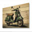 Kayliann, scooter vert rétro, impression électrique sur bois-950650884