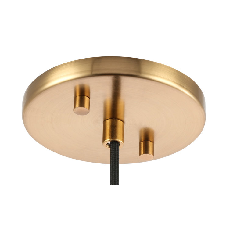 Luminaire suspendu simple à 1 lumière Shults, Laiton, Halogène