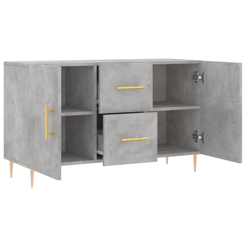 Margelene 100 Wide 2 Drawer, Concrete Grey