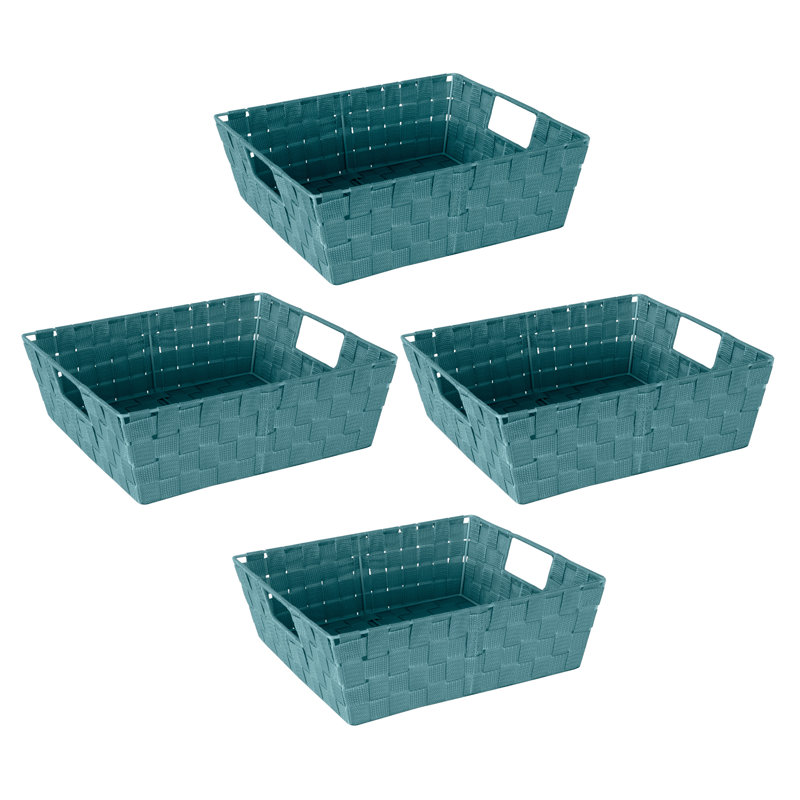 Panier en tissu, Saphir, H 5 po x l 15 po x P 13 po, 4