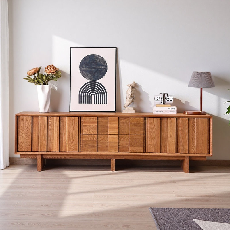 Meuble télé simple en bois massif