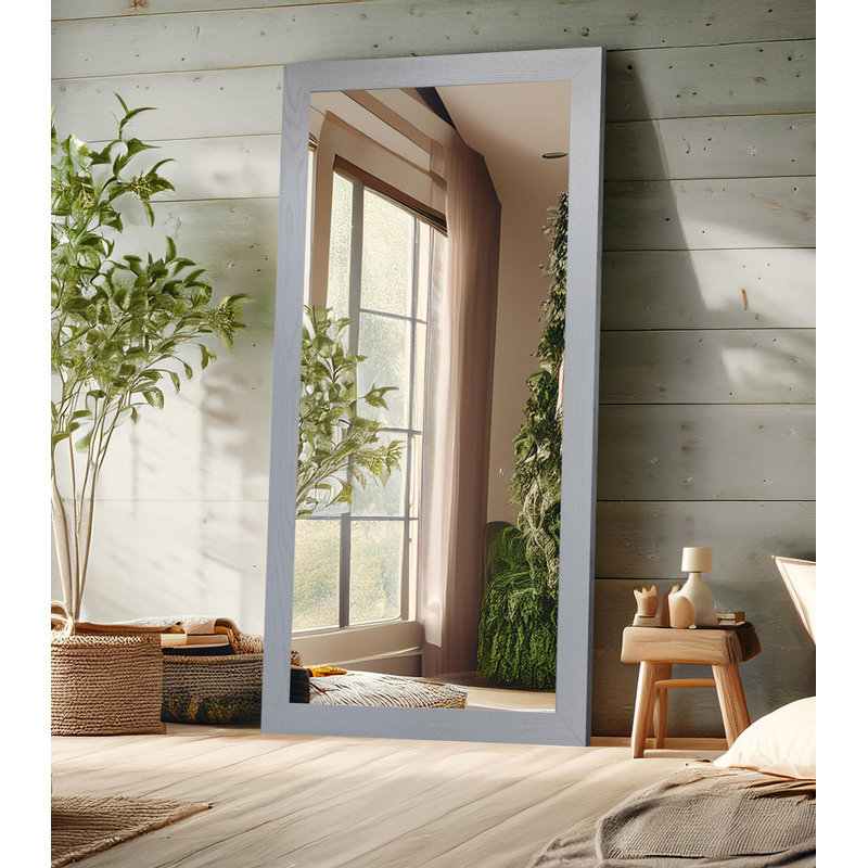 Miroir de plancher Gracie Oaks, 78 po x 33 po, Gris