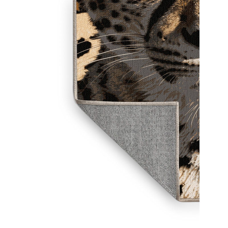  Tapis lavable guépard éthiopien Big Cats, Rectangulaire 2 pi x 3 pi
