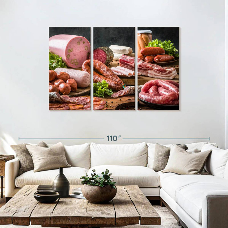 Yarlin Raw Sausages, 48" H x 74" W