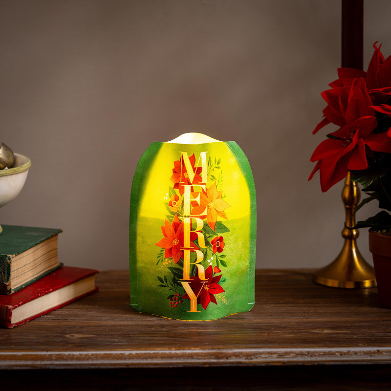 Vase en PVC de Noël avec bougie vacillante
