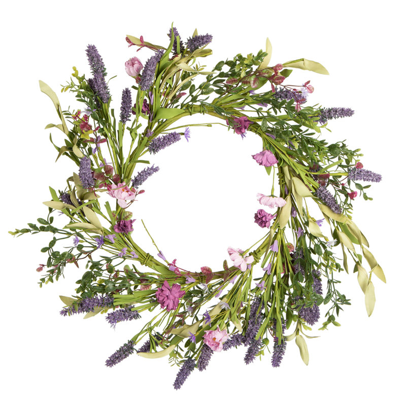 Couronne de 24 po lilas mauve artificielle.