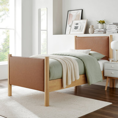Maven Vegan Leather Upholstered Platform Bed