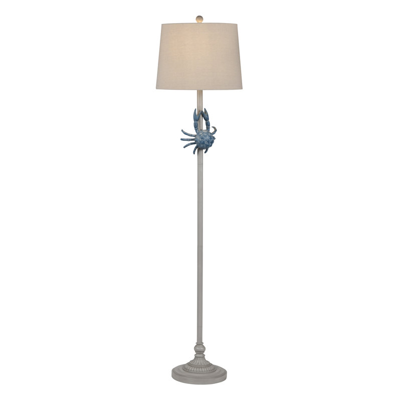 Metal Floor Lamp With Linen Shade