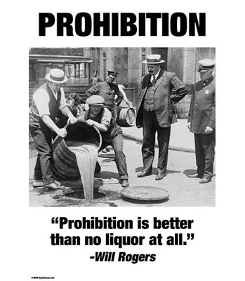 « prohibition », affiche rétro