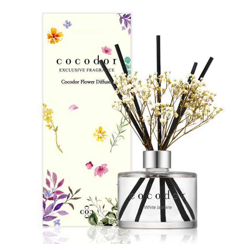 Diffuseur de fleurs Cocodor 200 ml (6,7 oz) / jasmin blanc [ensemble de 15], Blanc jasmin