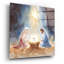 Art mural en verre épique «A Nativité de l'espoir radieux» par Ivan Guaderrama, 24 po x 24 po-1074827433