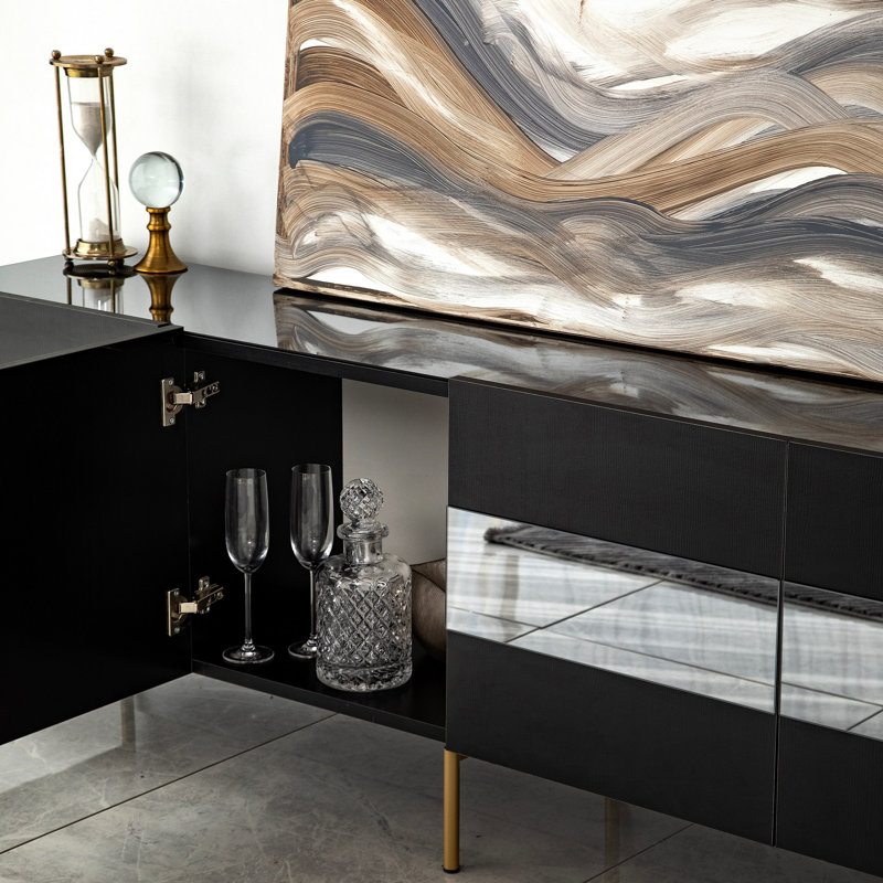 Keikei Unfinished TV Stand, Brass