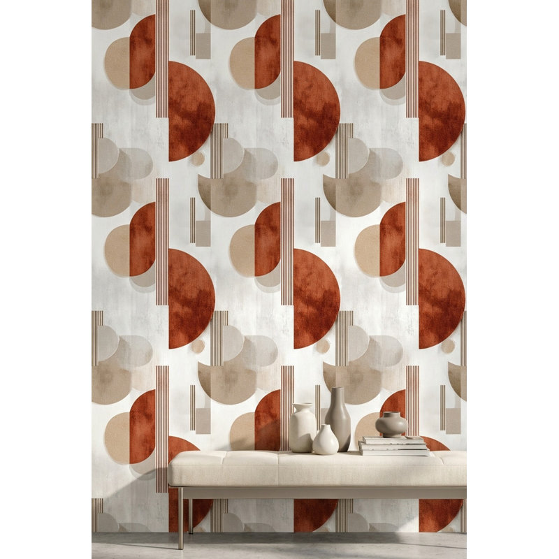 Papier peint moderne Mid Century, Non tissé, non collé
