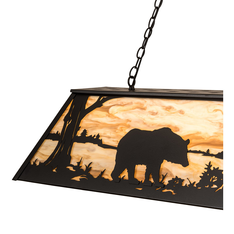 Dryer 9 - Light Satin Wrought Iron Pool Table Lights Pendant