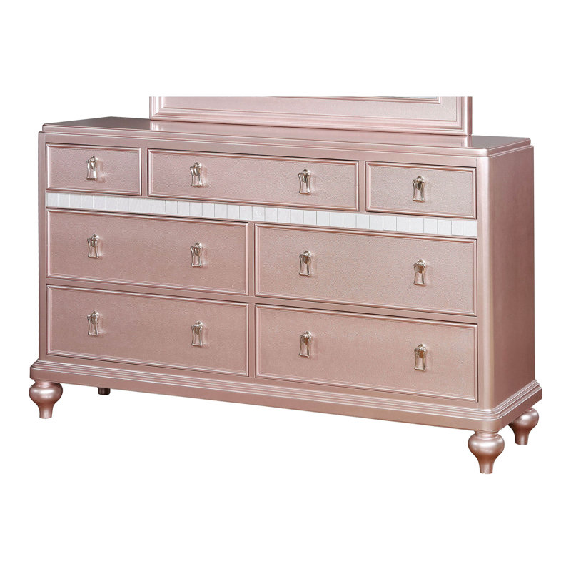 Commode 6 tiroirs avec miroir Annistyn