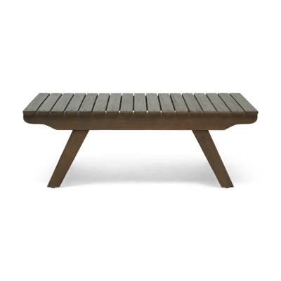 Acacia Wood Patio Coffee Table with Open Slat Top