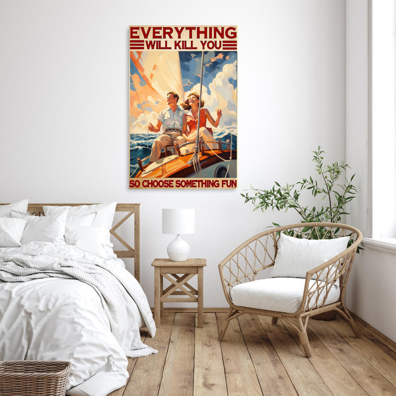 «Sailing So Select Quelque chose amusant» - 1 pièce Rectangle, L 24 po x H 36 po