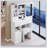 Compact 29.2-Inch Left Drawer Vanity Table With Cushioned Stool, Extra Large Sliding Mirror, And Multi-Layer Storage For Small Spaces-401244969