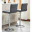 Tabouret de bar pivotant réglable en similicuir, ensemble de 2-552766238