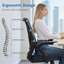 Home Office Desk Set With 1 Office Chair, Corner Desk Computer Desk With Smooth Keyboard Tray And Storage Shelves, Writing Table With Chair For Home Office, Set of 2-2079808412